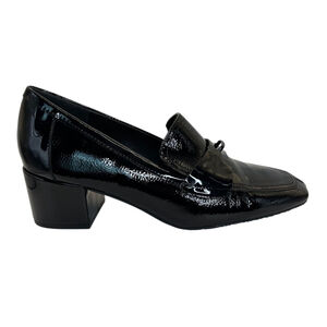 Donald Pliner Black Kressida Block Heel Loafers Size 9